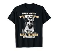 Vintage Cool Dog Dads Funny Día del Padre Bull Terrier Dog Camiseta