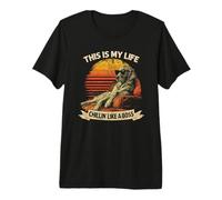 Vintage Cool Golden Retriever Papá Divertido Día del Padre Perro Camiseta Premium
