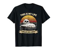 Vintage Cool Maltese Dad Divertido Día del Padre Amante de los Perros Camiseta