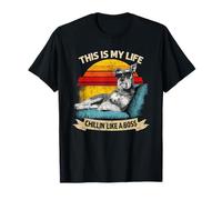 Vintage Cool Schnauzer Dad Divertido Día del Padre Amante de los Perros Camiseta