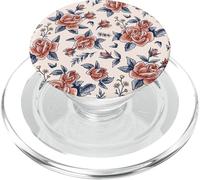 Vintage Coquette Rosas Flores Patrón Floral PopSockets PopGrip para MagSafe