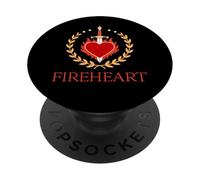 Vintage Corazón de fuego PopSockets PopGrip Adhesivo
