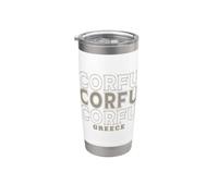 Vintage Corfú Grecia Vaso térmico de acero inoxidable de doble pared