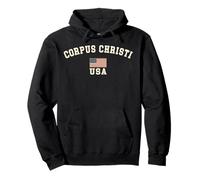 Vintage Corpus Christi USA Bandera Americana Cool Souvenir Retro Sudadera con Capucha