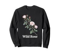 Vintage Cottagecore con Flores botánicas y Rosas Silvestres Sudadera