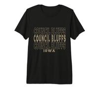 Vintage Council Bluffs Iowa Camiseta Premium