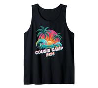 Vintage Cousin Camp 2026 Viaje Vacaciones Crucero Viajes Vacaciones Camiseta sin Mangas