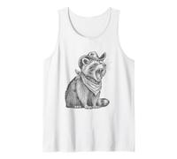 Vintage Cowboy Raccoon Go On Now Git Western Raccoon Camiseta sin Mangas