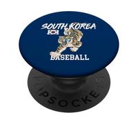 Vintage Crawling Tiger Corea del Sur Clásico Béisbol Amante PopSockets PopGrip Adhesivo