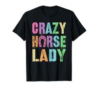 Vintage Crazy Horse Lady Equestrian Squad Pony Vibes Camiseta