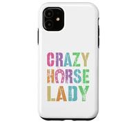 Vintage Crazy Horse Lady Equestrian Squad Pony Vibes Carcasa para iPhone 11