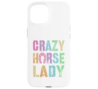 Vintage Crazy Horse Lady Equestrian Squad Pony Vibes Carcasa para iPhone 15
