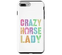 Vintage Crazy Horse Lady Equestrian Squad Pony Vibes Carcasa para iPhone 7 Plus/8 Plus