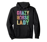 Vintage Crazy Horse Lady Equestrian Squad Pony Vibes Sudadera con Capucha