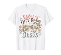 Vintage Cristiano país fe Backroad Granero Escena Camiseta
