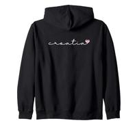 Vintage Croacia Vacaciones Amante Sudadera con Capucha