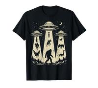 Vintage Cryptids UFO Encuentro Criaturas Bigfoot Loch Ness Camiseta