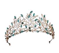 Vintage Crystal Crowns Rhinestone Princess Prom Diadem Women Bridal Wedding Hair Accessories Jewelry Headpiece(Silver Plated)
