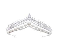 Vintage Crystal Pearl Tiara corona accesorios para el cabello boda fiesta de boda
