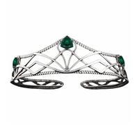 Vintage Crystal Tiaras Crowns Princess Queen Diadems Wedding Bridal Hair Accessories Women Headwear Jewelry para Bodas(Silver Green)