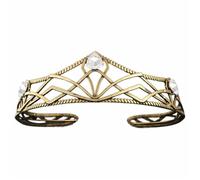 Vintage Crystal Tiaras Crowns Princess Queen Diadems Wedding Bridal Hair Accessories Women Headwear Jewelry para Bodas(Gold White)