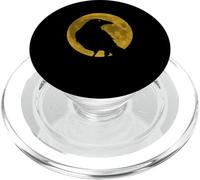 Vintage Cuervo Negro Cuervo Pájaro Silueta Luna Llena Cosecha PopSockets PopGrip para MagSafe
