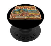 Vintage Cusco Peru Travel Souvenir Landmark Turista Regalo PopSockets PopGrip Adhesivo