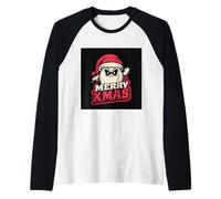 Vintage Cute Ghost Christmas Camiseta Manga Raglan
