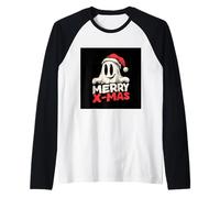 Vintage Cute Ghost Christmas Camiseta Manga Raglan