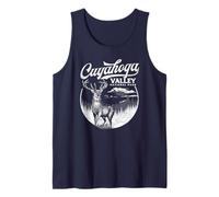 Vintage Cuyahoga Valley National Park Retro Stag Camiseta sin Mangas