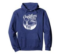 Vintage Cuyahoga Valley National Park Retro Stag Sudadera con Capucha