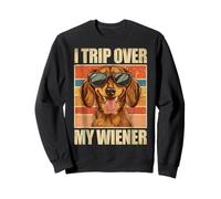 Vintage Dachshund tee I Trip Over My Wiener Sudadera