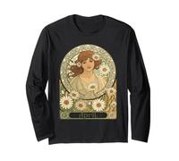 Vintage Daisy Flourish Art Nouveau Manga Larga