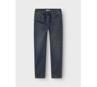 Vintage Dark Blue Denim Corte Entallado, Sudadera Jeans