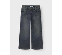 Vintage Dark Blue Denim Pernera Ancha Jeans