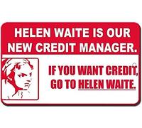 Vintage Decor Helen Waite Is New Manager - Letrero de lata de metal con texto en inglés "Me Bee (20,3 x 30,5 cm)