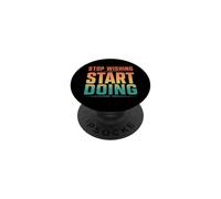 Vintage Deja de Desear Empezar a Hacer Gimnasio Motiv PopSockets PopGrip Adhesivo