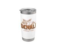 Vintage Denali National Park Alaska Senderismo Camping Souvenir Vaso térmico de acero inoxidable de doble pared