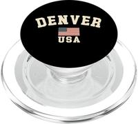 Vintage Denver USA Bandera Americana Colorado Recuerdo Retro PopSockets PopGrip para MagSafe