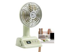 Vintage Desk Fan - Adjustable Personal Cooling Fan, Whisper-Quiet Precision Airflow Control, Compact Nightstand Design, Portable Desk Accessory for Study Bedroom Dorm Office | for Makeup