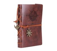 Vintage Diary Planner - Leather Pocket Journal | A6 Refillable Notebook for Drawing, Daily Planning, and Creative Writing, Stylish Vintage Finish Book for Women, Students, and Professionals