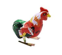 Vintage dibujos animados gallo mecánica juguete liquidación saltando regalo nostálgico retro hecho a mano hierro barra hierro gallo salto 80 poste hierro juguete colección ventana casa excelente