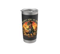 Vintage Dino Dad BBQ T-Rex Parrilla Papá Rey De Barbacoa Vaso térmico de acero inoxidable de doble pared