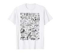 Vintage Dinosaurio fósiles T-Rex Paleontología Jurásico Periodo Camiseta gráfica económica, Hombre, Blanco, XL