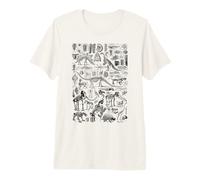 Vintage Dinosaurio fósiles T-Rex Paleontología Jurásico Periodo Camiseta Premium