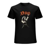 Vintage DIO We Rock Mens Unisex T-Shirt Graphic Print Top Black tee M
