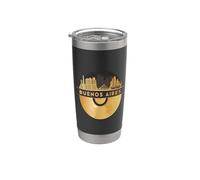 Vintage-Disco-Música 90s FesteSkyline-Argentina-Buenos Aires Vaso térmico de acero inoxidable de doble pared