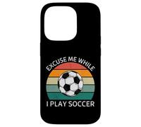 Vintage Disculpe Me Mientras Juego Fútbol Retro Fútbol Amante Carcasa para iPhone 14 Pro