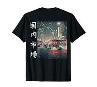 Vintage Distress JDM Drift Race Cars Tokyo Street (en la Parte Posterior) Camiseta