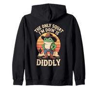 Vintage Divertido El Único Squat I'm Doin' Es Diddly Frog Meme Sudadera con Capucha
